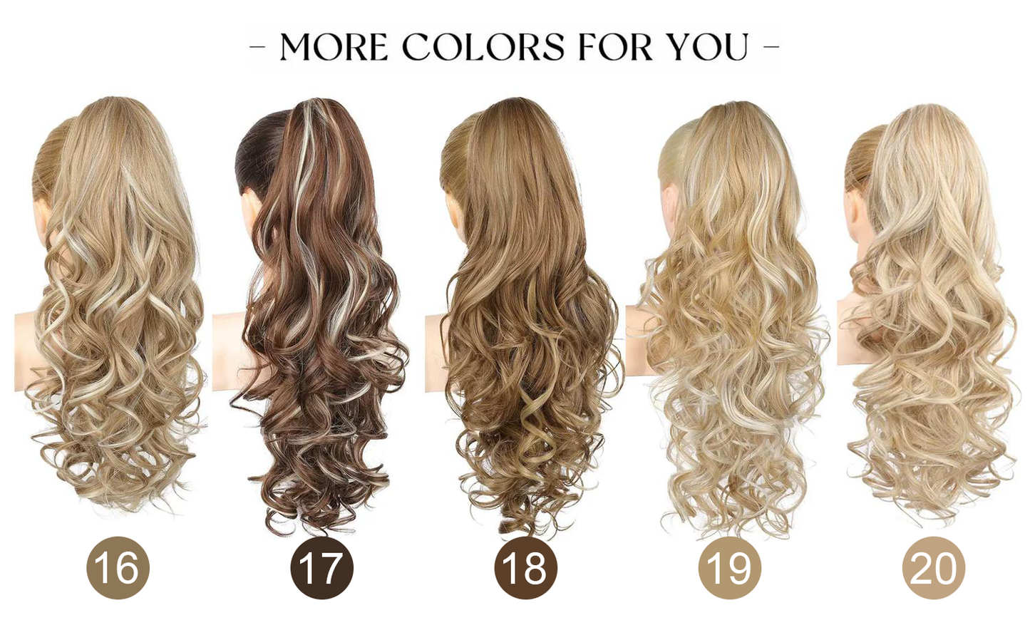💜Promotion à durée limitée 50 % de réduction💜Extension de queue de cheval ondulée à clip