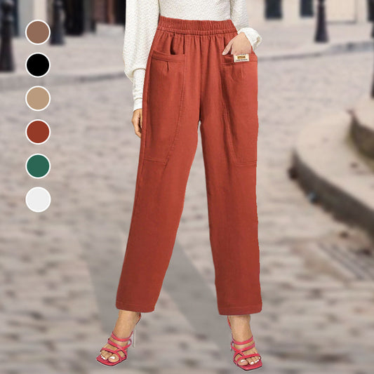 💝Pantalones de Algodón para Mujer con Cintura Elástica - ENVÍO GRATIS