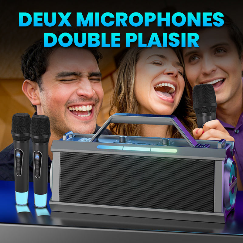 Enceinte Karaoké Bluetooth 200W avec microphone sans fil