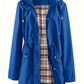🧥50 % DE RÉDUCTION🌧️Veste mi-longue à capuche, imperméable et coupe-vent, à carreaux
