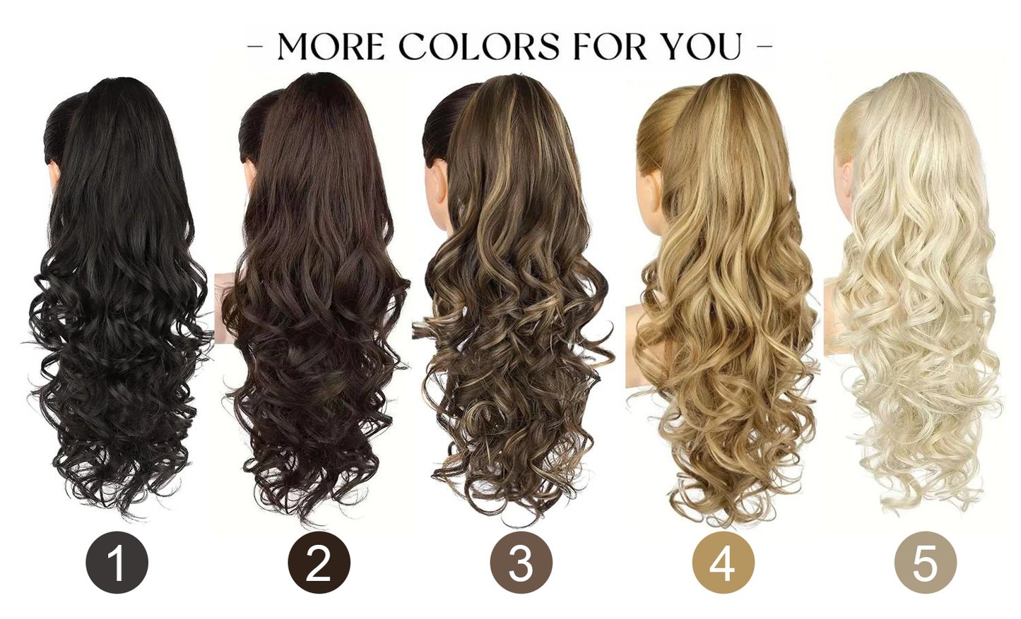 💜Promotion à durée limitée 50 % de réduction💜Extension de queue de cheval ondulée à clip