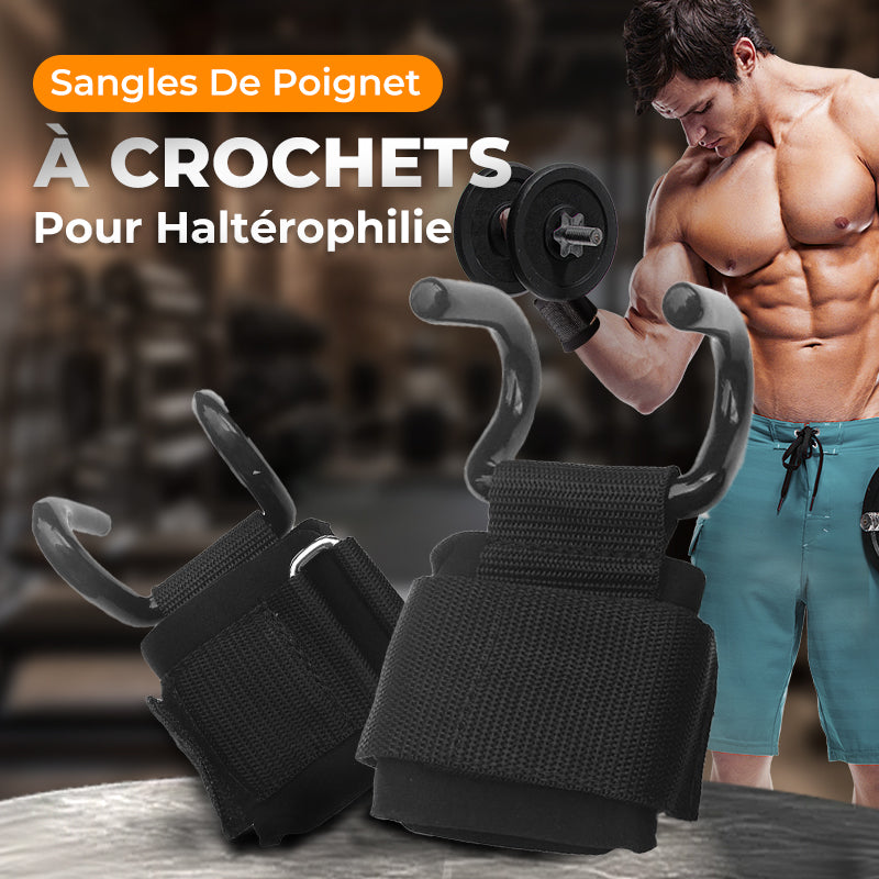 ⏳Spécial à durée limitée⏰Sangles de Poignet Robustes à Crochets pour Haltérophilie🪝