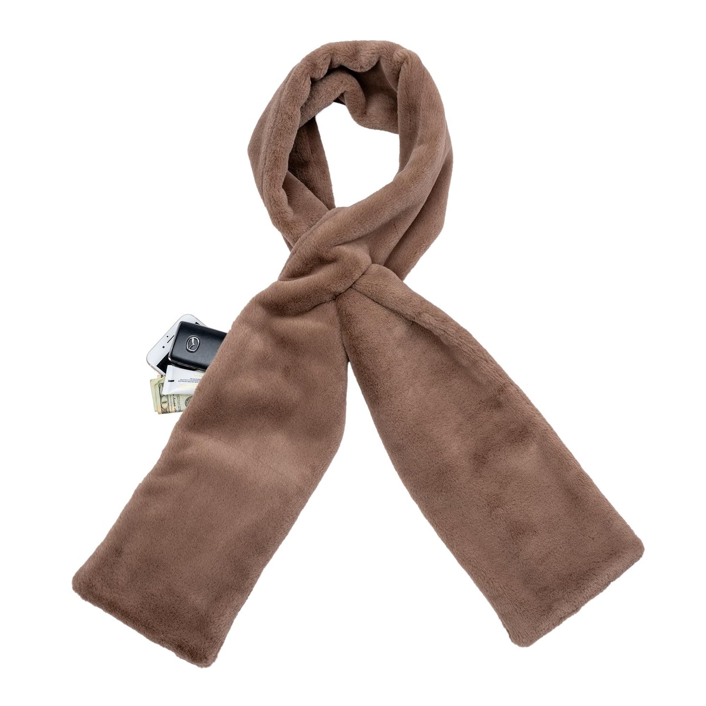 🧣50 % de réduction🔥 L’écharpe la plus confortable avec une poche zippée dissimulée