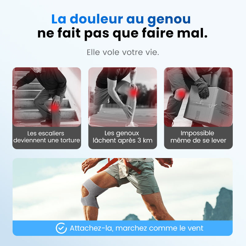 Genouillère ajustable de protection du genou pour le sport