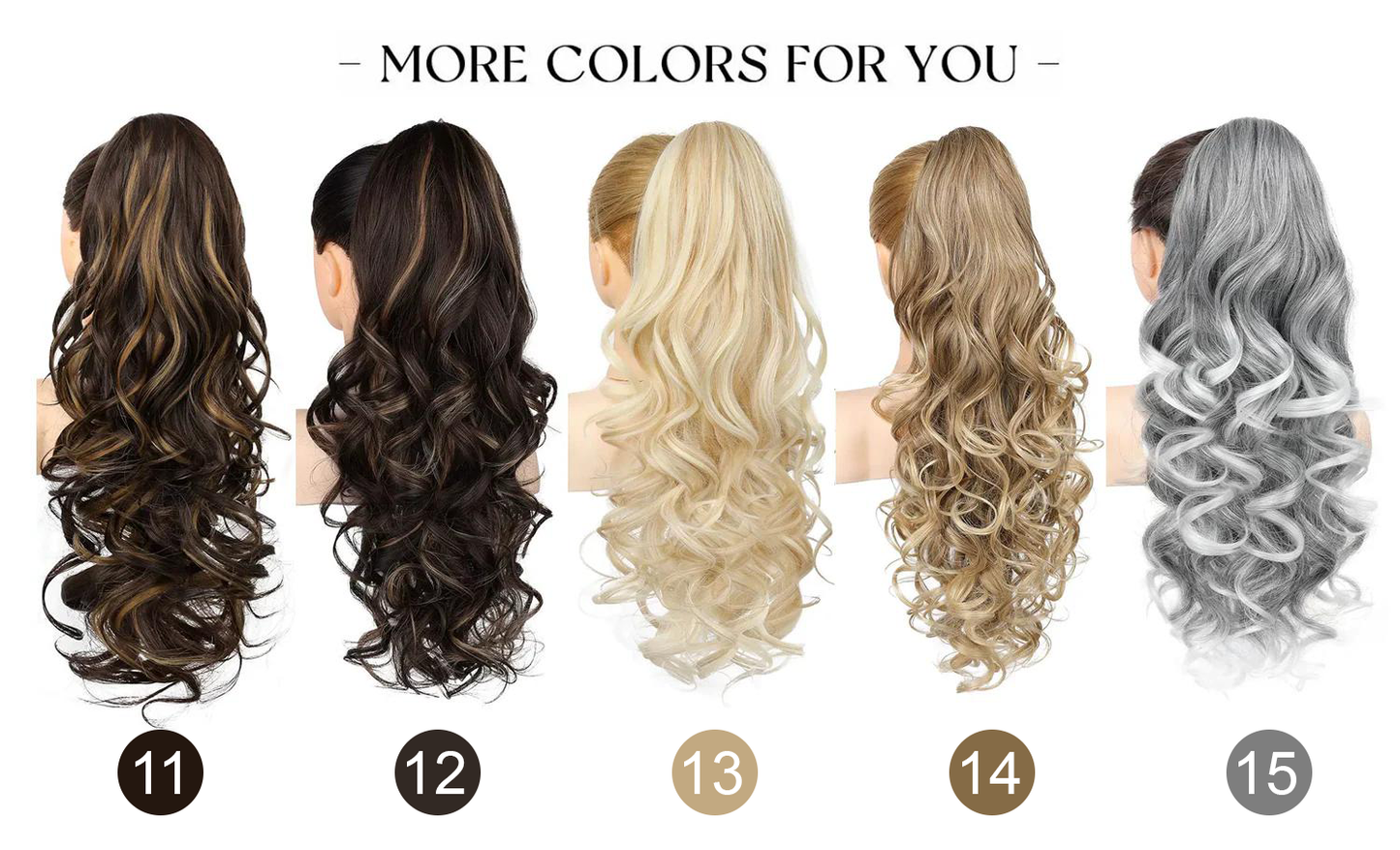💜Promotion à durée limitée 50 % de réduction💜Extension de queue de cheval ondulée à clip