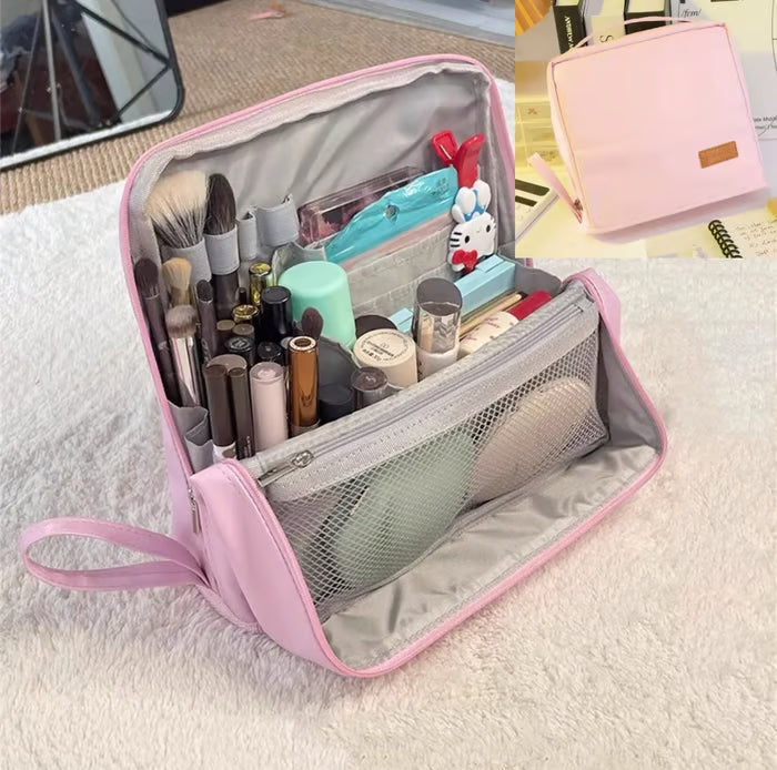📢50% de réduction⏰Trousse à cosmétiques élégante à compartiments – Style minimaliste, rangement intelligent et ultra-pratique✨