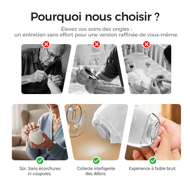 Lime à ongles automatique universelle pour adultes et enfants