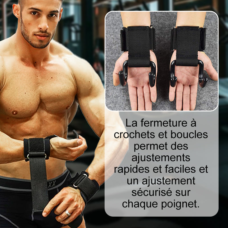 ⏳Spécial à durée limitée⏰Sangles de Poignet Robustes à Crochets pour Haltérophilie🪝