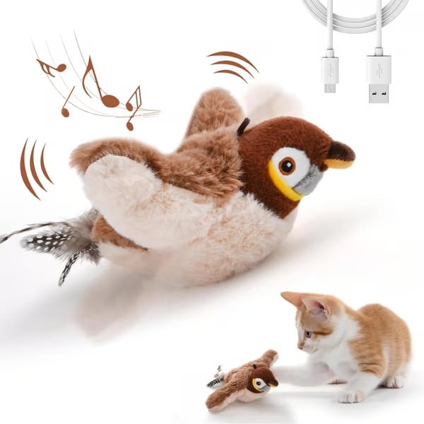 🔥Dernier jour 49% de réduction🐦Jouets à l'herbe à chat pour oiseaux à ailes battantes