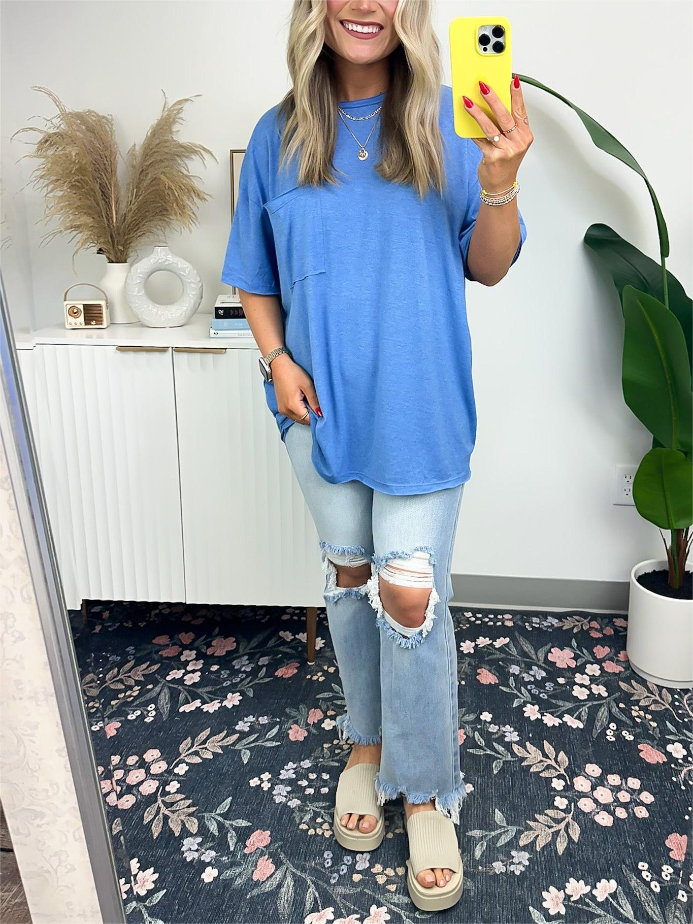 🌸Summer Hot Sale 50% OFF⏳🌸Women's Raw Edge Boxy Tee
