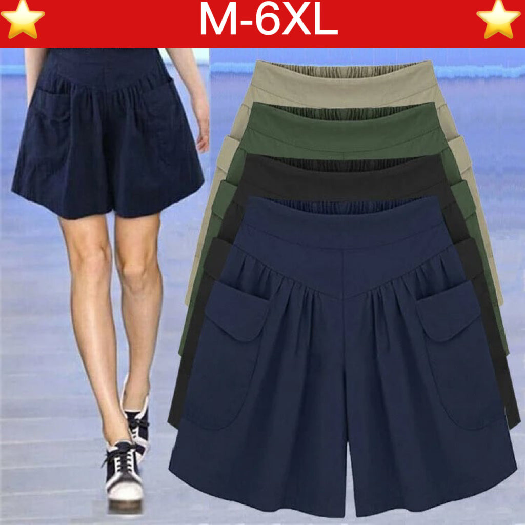 💥Ausver Kauf💥Damen Strand Casual Hot Shorts mit elastischem Bund