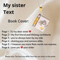 My Book Necklace for Daughter,Son or Lover, Birthday Day Gift Graduation Jewelry of Love
