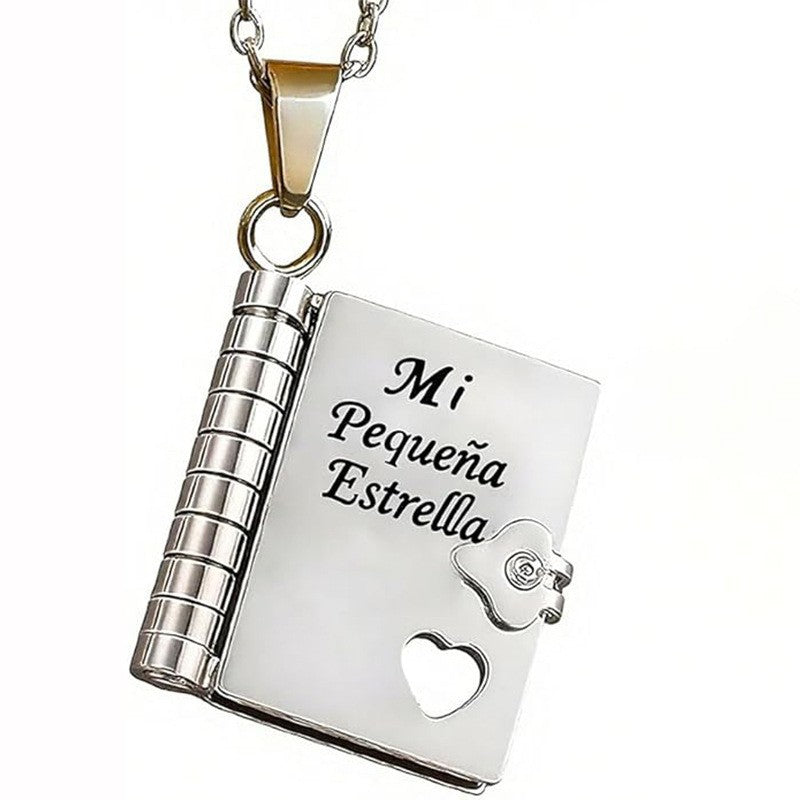 🔥🔥Mi pequeña cadena de collar con libro de estrellas para mi hija, regalo de cumpleaños, regalo de despedida, joyería del amor.