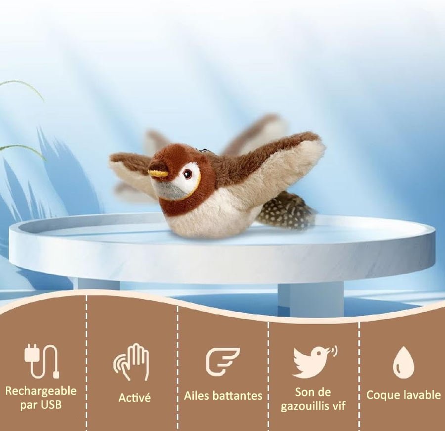 🔥Dernier jour 49% de réduction🐦Jouets à l'herbe à chat pour oiseaux à ailes battantes