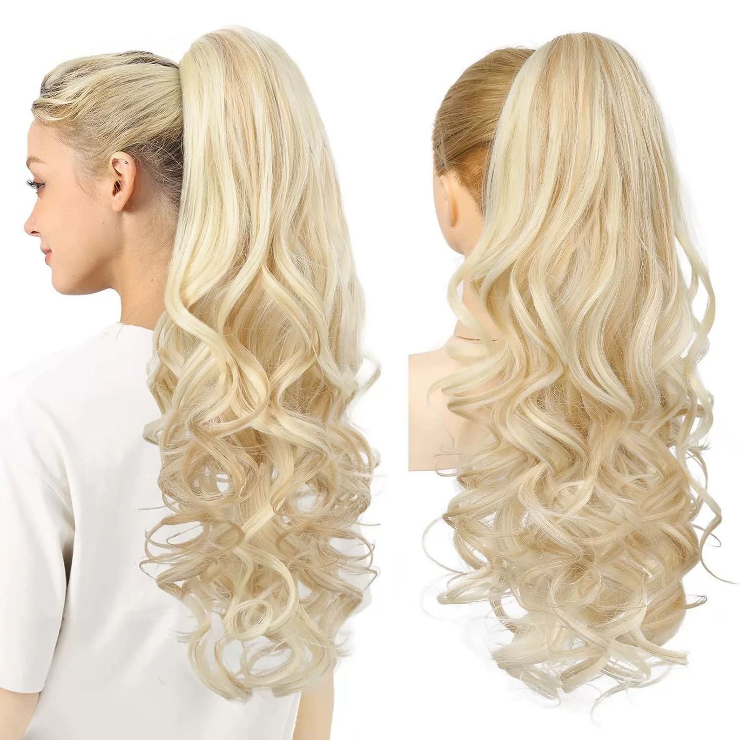 💜Promotion à durée limitée 50 % de réduction💜Extension de queue de cheval ondulée à clip
