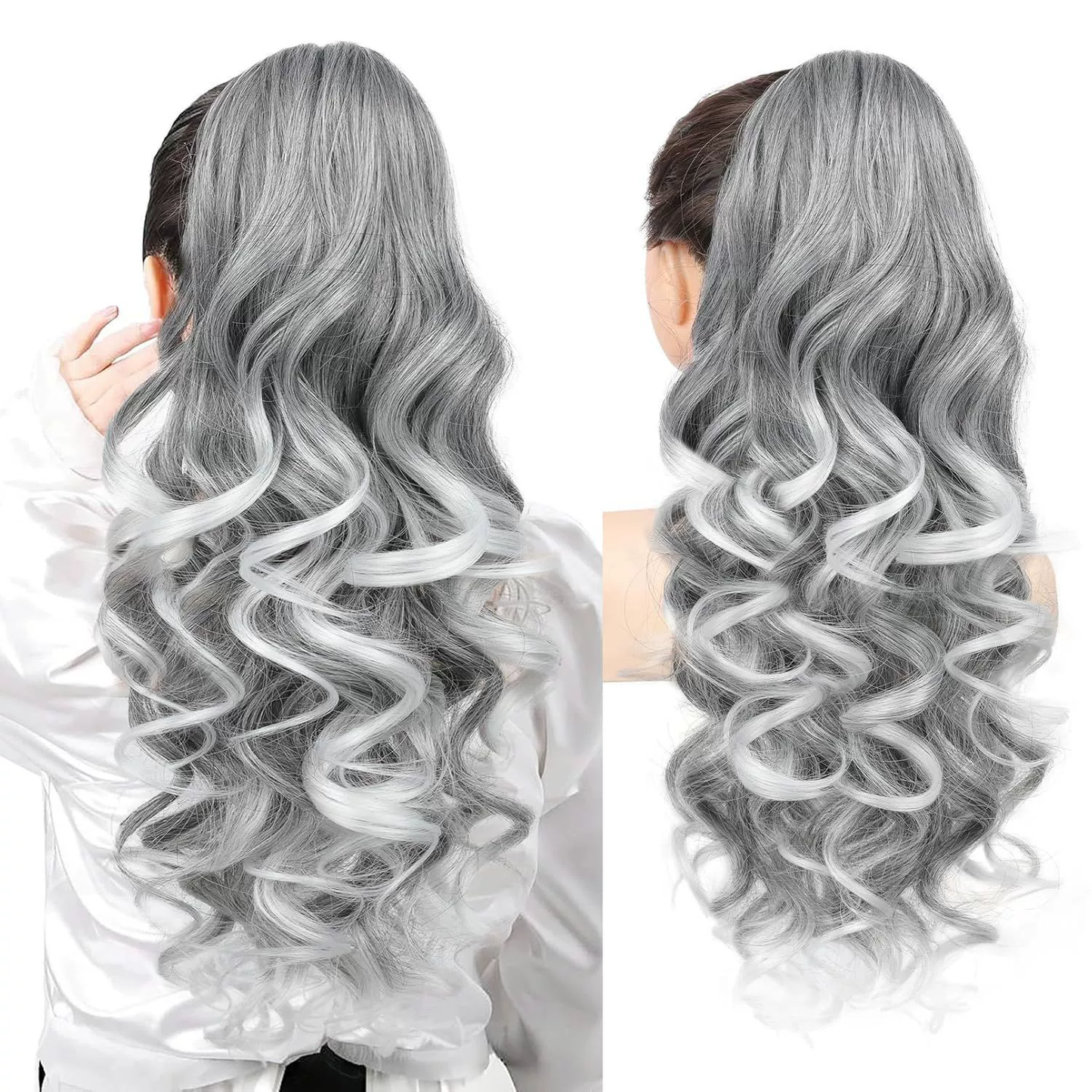 💜Promotion à durée limitée 50 % de réduction💜Extension de queue de cheval ondulée à clip
