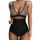 💥 49 % de réduction👙 Maillot de bain une pièce froncé en maille contrastée pour femme🏝️
