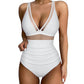 💥 49 % de réduction👙 Maillot de bain une pièce froncé en maille contrastée pour femme🏝️