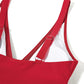 💥 49 % de réduction👙 Maillot de bain une pièce froncé en maille contrastée pour femme🏝️