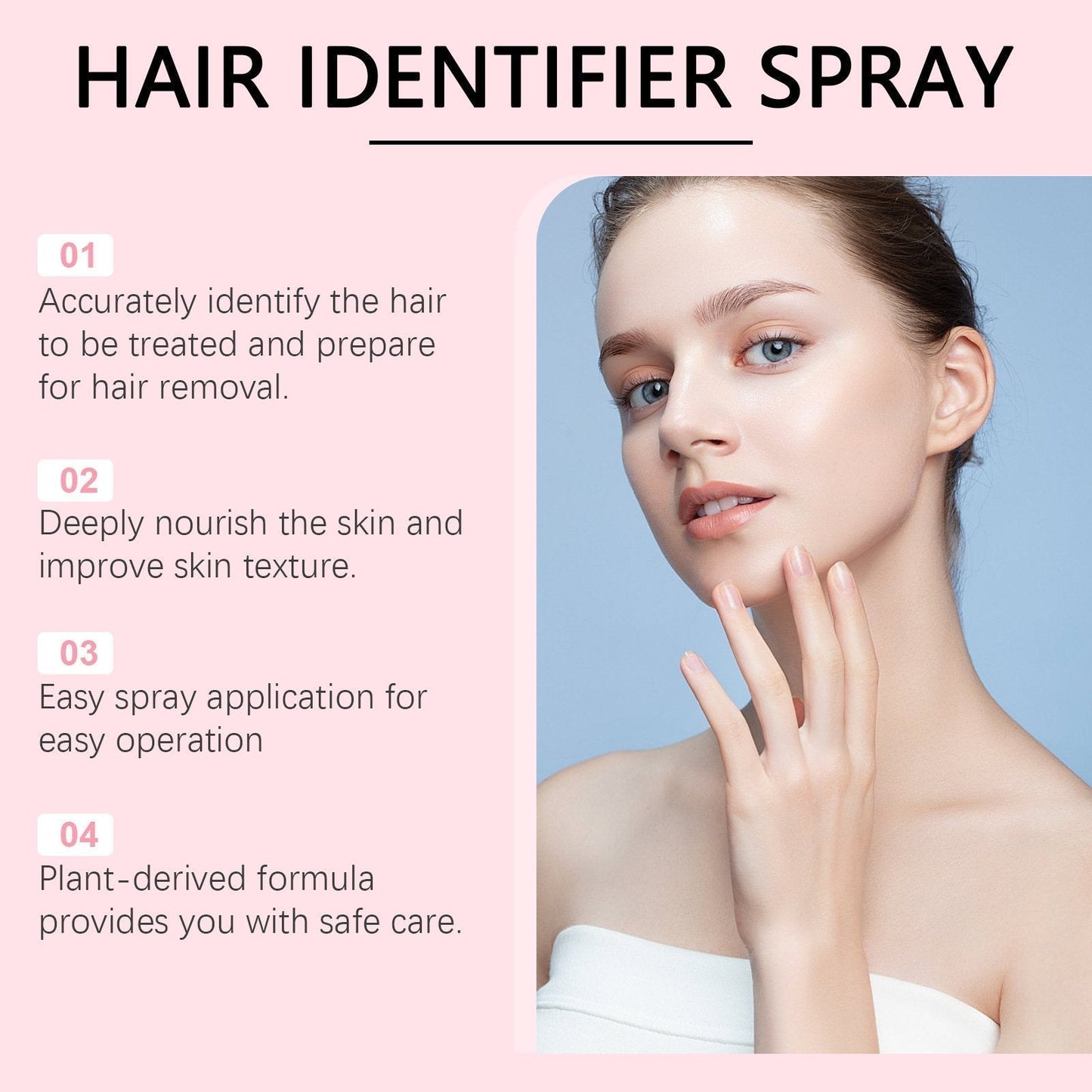 Spray de reconnaissance des poils du visage