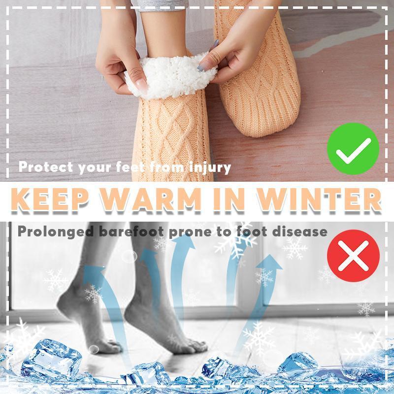 Chaussettes thermiques antidérapantes pour l'intérieur