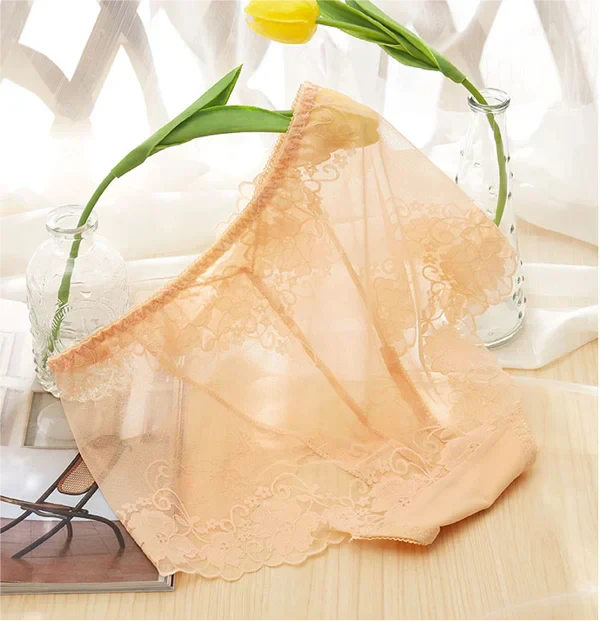 Culotte en dentelle de soie faite à la main pour femmes