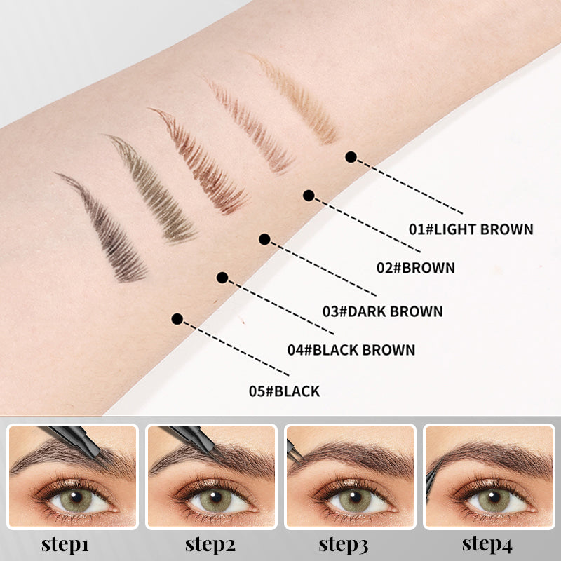 Crayon à Sourcils Liquide 2 en 1 -- Imperméable et Résistant à La Transpiration