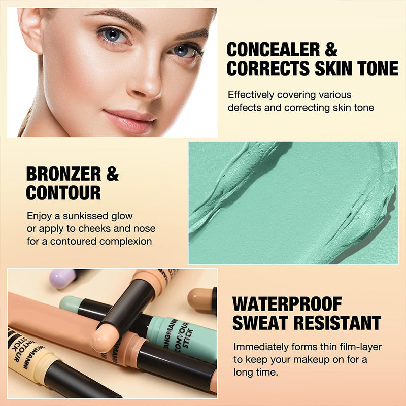 Stick multi-usages pour le visage, les contours, l'éclairage et la dissimulation