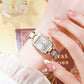 ✨50% de réduction✨2025 New Styles⌚Montre à quartz rectangulaire de luxe élégante pour femmes