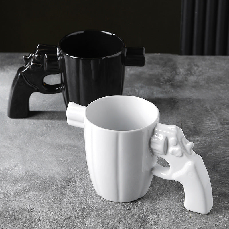 Creative Novelty Coffee Mug with Revolver Handle