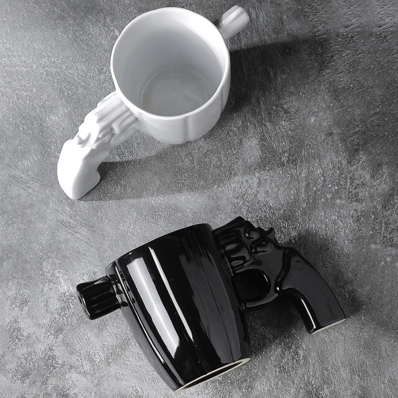 Creative Novelty Coffee Mug with Revolver Handle