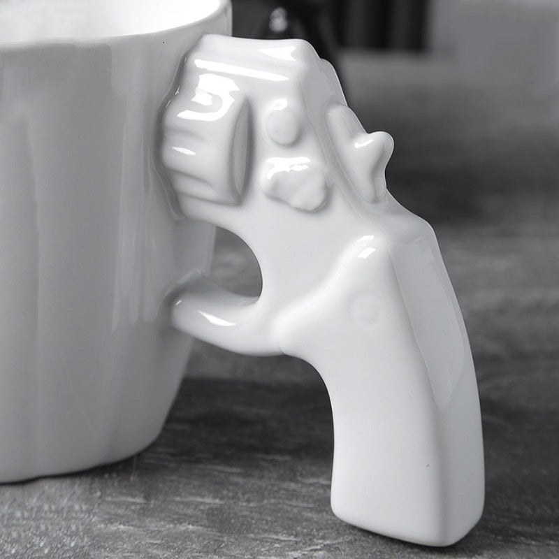 Creative Novelty Coffee Mug with Revolver Handle