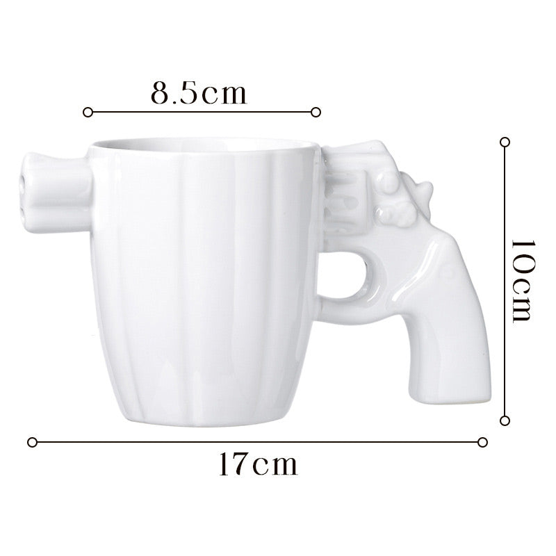 Creative Novelty Coffee Mug with Revolver Handle