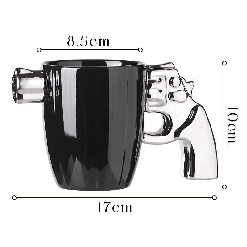 Creative Novelty Coffee Mug with Revolver Handle