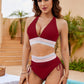 💥50 % de réduction👙Ensembles de bikinis à taille haute avec contrôle de l'abdomen et blocs de couleurs