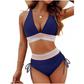 💥50 % de réduction👙Ensembles de bikinis à taille haute avec contrôle de l'abdomen et blocs de couleurs