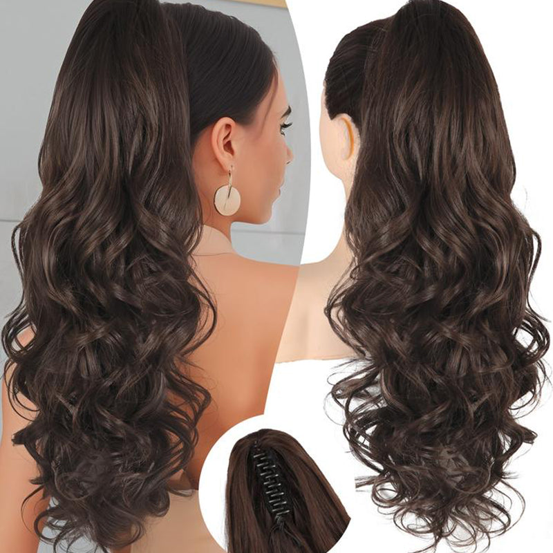💜Promotion à durée limitée 50 % de réduction💜Extension de queue de cheval ondulée à clip