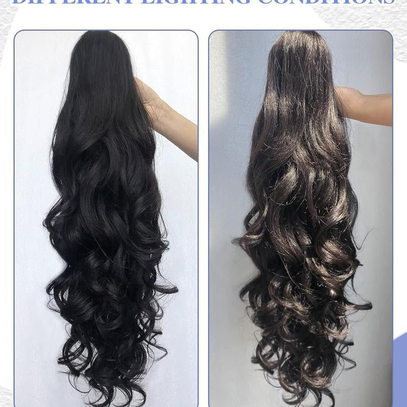 💜Promotion à durée limitée 50 % de réduction💜Extension de queue de cheval ondulée à clip