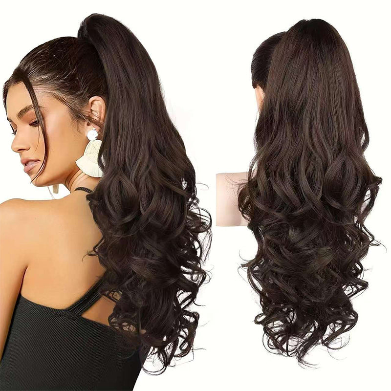 💜Promotion à durée limitée 50 % de réduction💜Extension de queue de cheval ondulée à clip