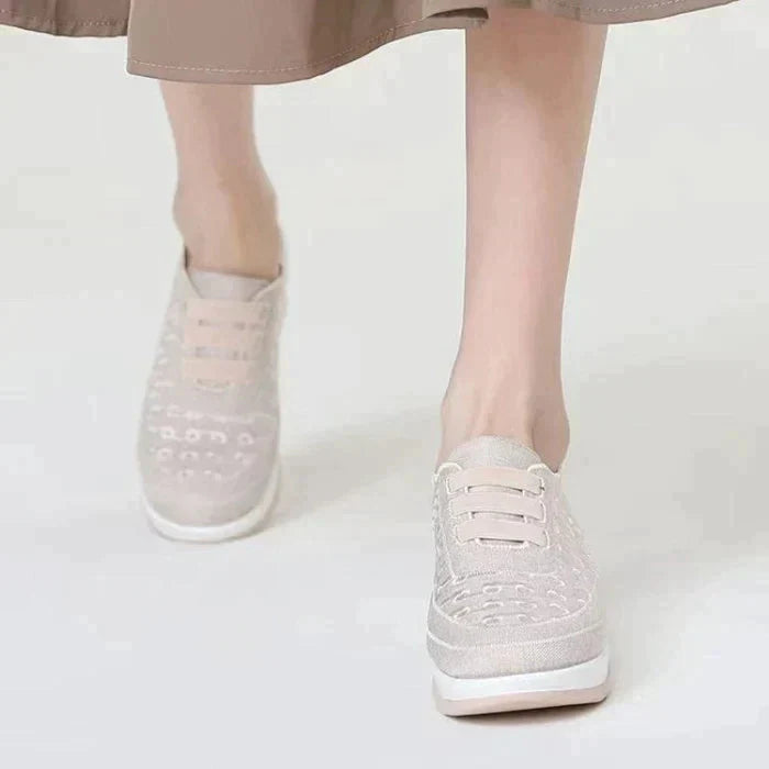 Chaussures Femmes Confortable Mesh élastique Orteils ronds Un pied Étrier