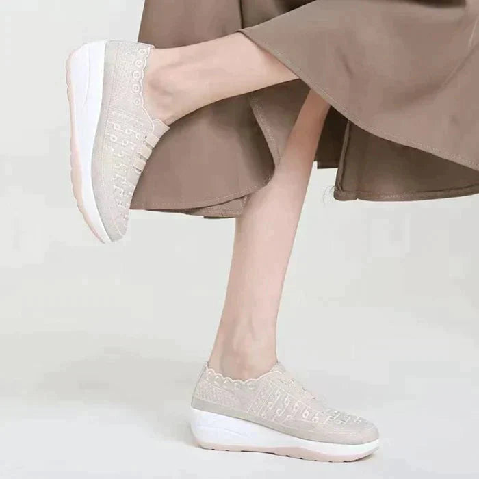 Chaussures Femmes Confortable Mesh élastique Orteils ronds Un pied Étrier