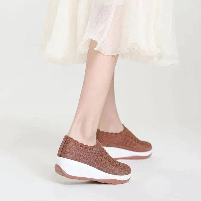 Chaussures Femmes Confortable Mesh élastique Orteils ronds Un pied Étrier