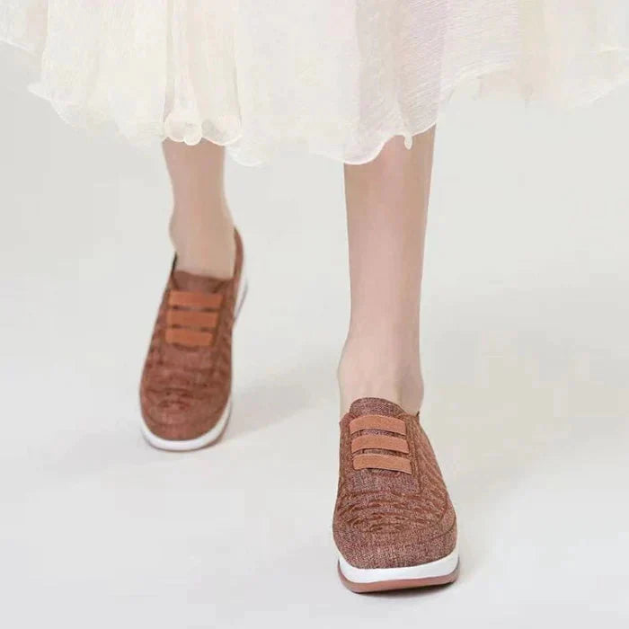 Chaussures Femmes Confortable Mesh élastique Orteils ronds Un pied Étrier