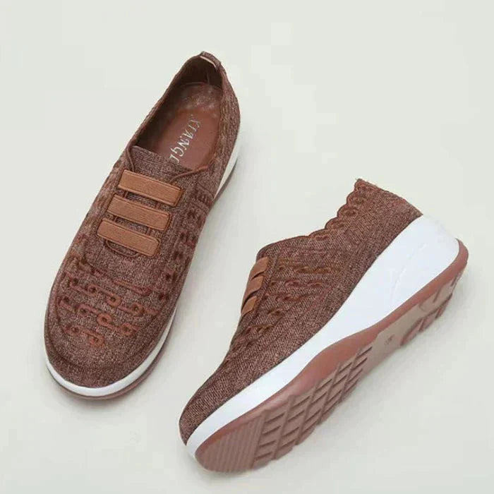 Chaussures Femmes Confortable Mesh élastique Orteils ronds Un pied Étrier