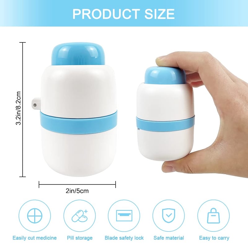 Coupe-pilules portable avec dispositif de fixation précis