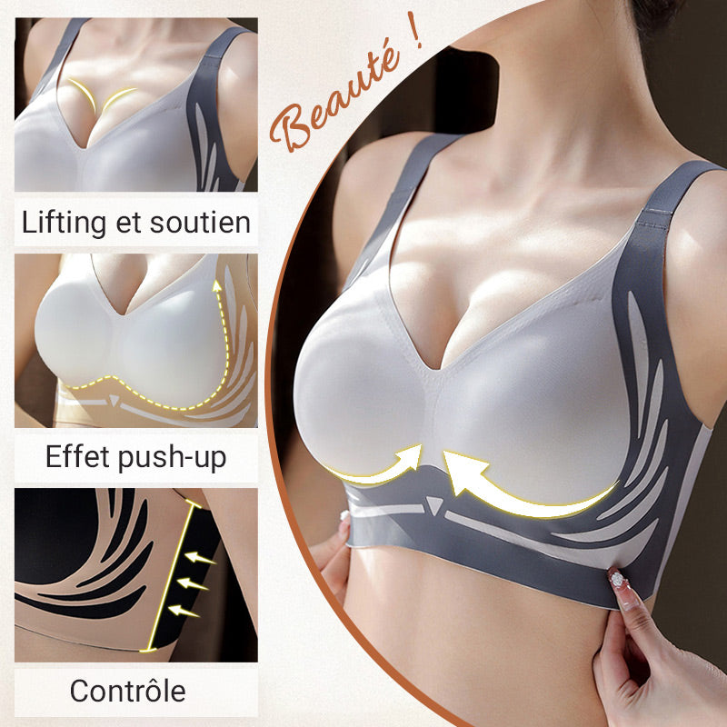 Soutien-gorge push-up sans armature anti-relâchement et liftant