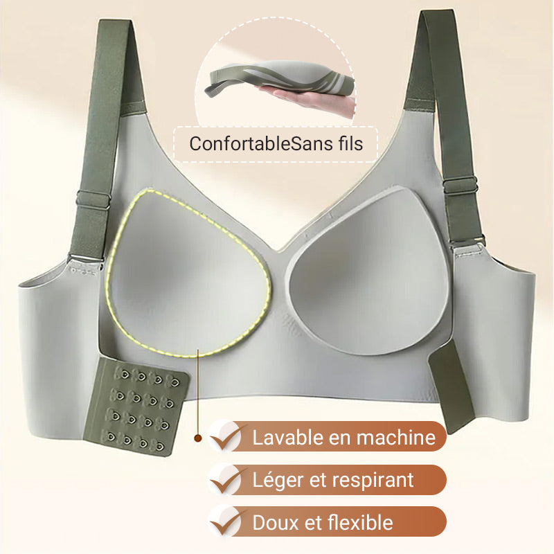 Soutien-gorge push-up sans armature anti-relâchement et liftant