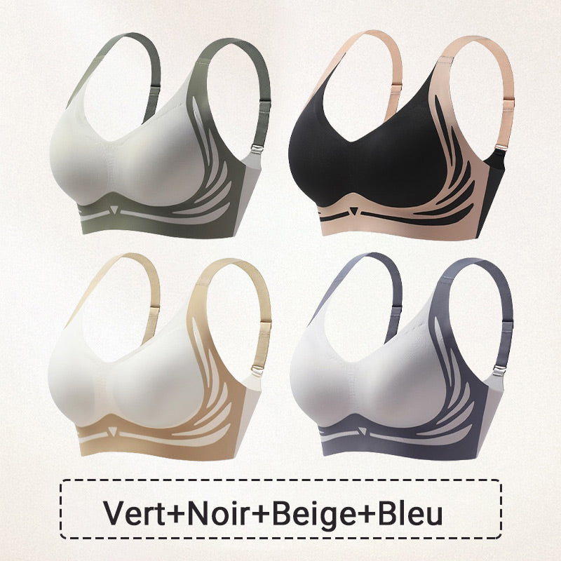 Soutien-gorge push-up sans armature anti-relâchement et liftant