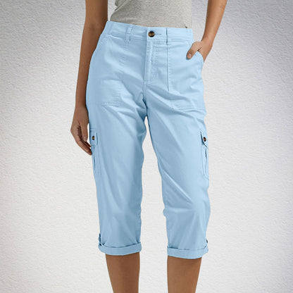 🔥 Hot Sale 🔥Short décontracté multi-poches à haute élasticité pour femme