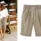 Short Ample Taille élastique De Couleur Unie Plus Grande